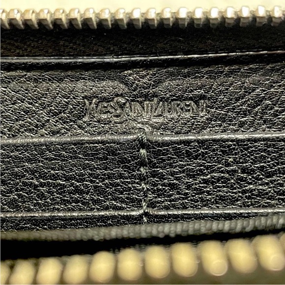 Yves Saint Laurent Black Wallet with Gold Accents - Picture 8 of 13